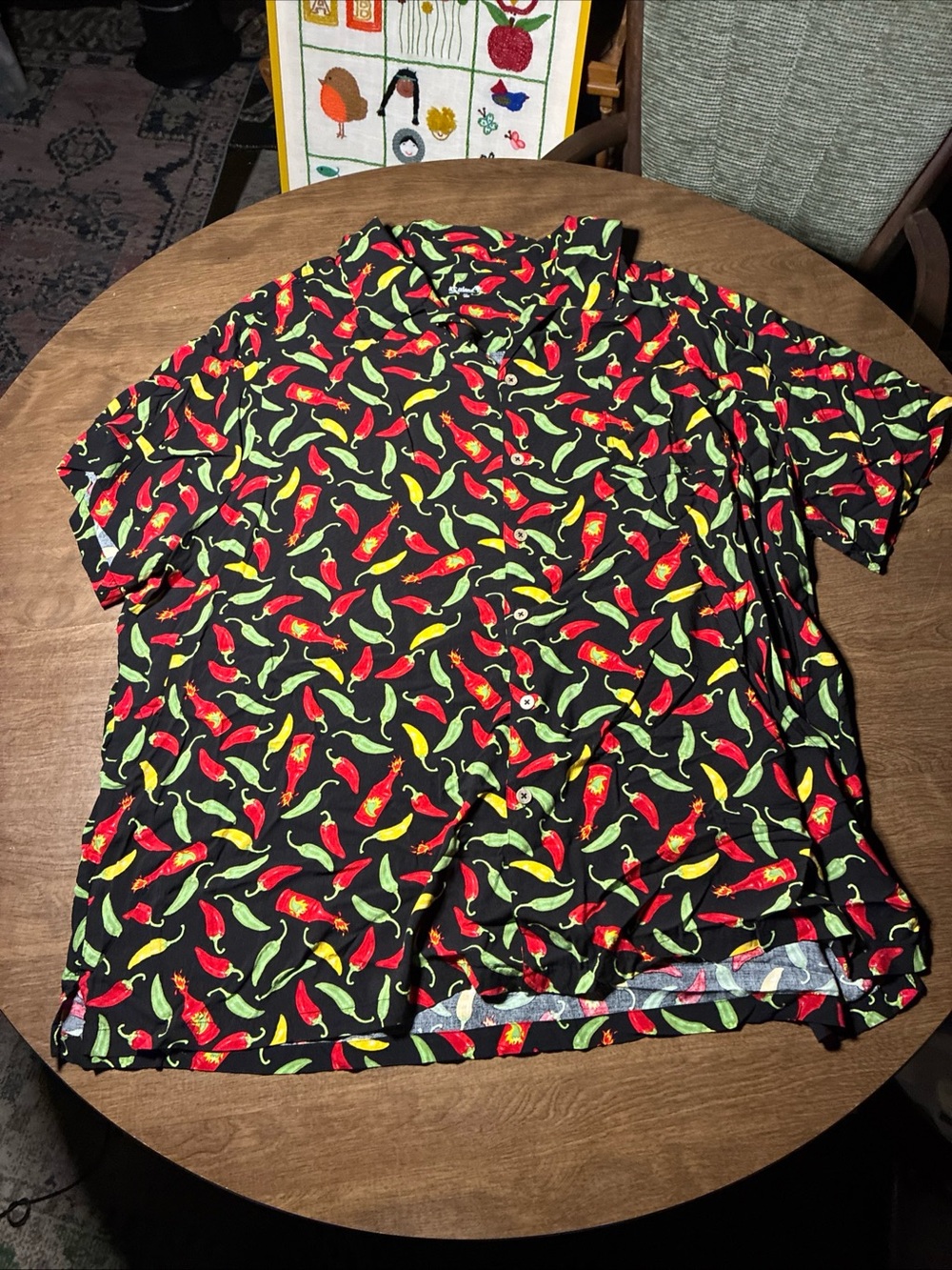 KS Island Peppers bright color lightweight short sleeve shirt Mens 6xl KingSize